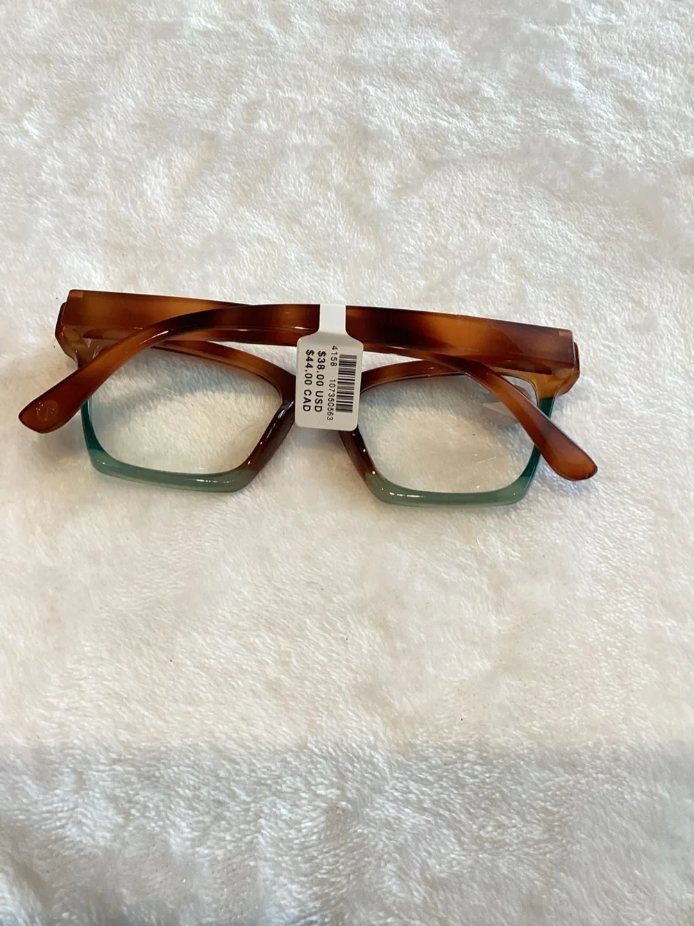 Anthropologie Readers Peepers Birdie Blue Light 1.50 Blonde Tortoise Colorblock